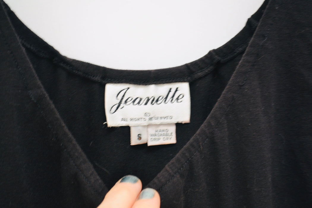 90s Black Sequin Body Suit Knit Body Suit Leotard High Cut 80s 90s body Suit with Sequin Jaguar Car Logo By Jeanette Kastenberg Small Medium