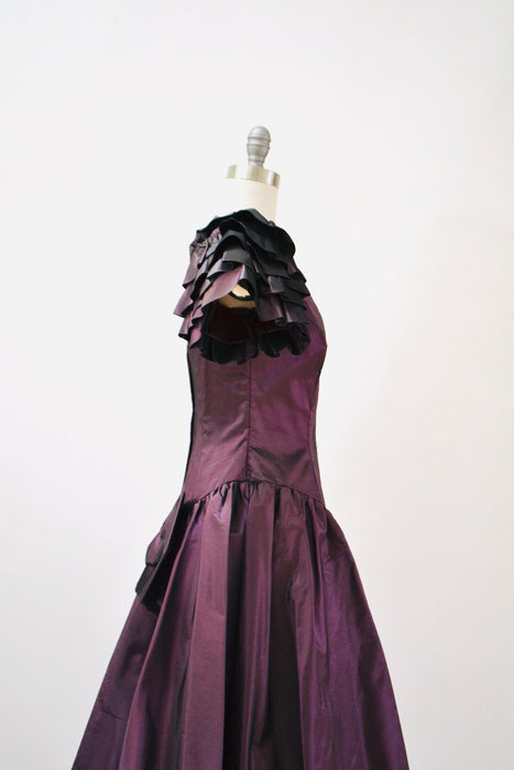 80s 90s Ball Gown Dress Purple 80s Prom Party Dress XS Small // Vintage 80s Pageant Princess Dress Ball gown Party Dress Cinderella