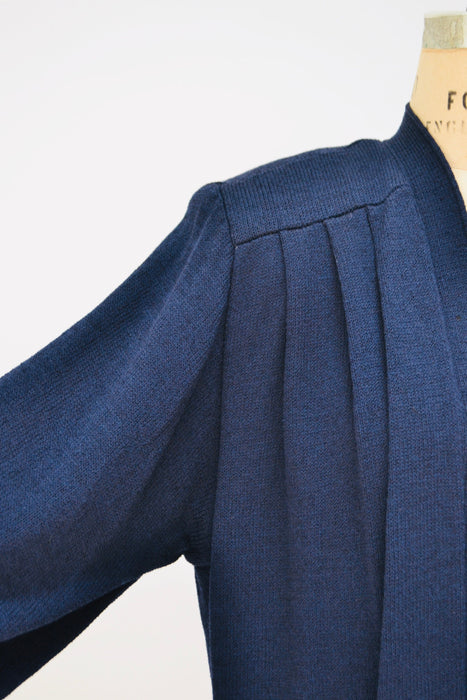 80s Vintage St. John Navy Blue Oversized Cardigan Size Medium Large Navy Blue Sweater Cardigan St John Black Vintage Cardigan Sweater