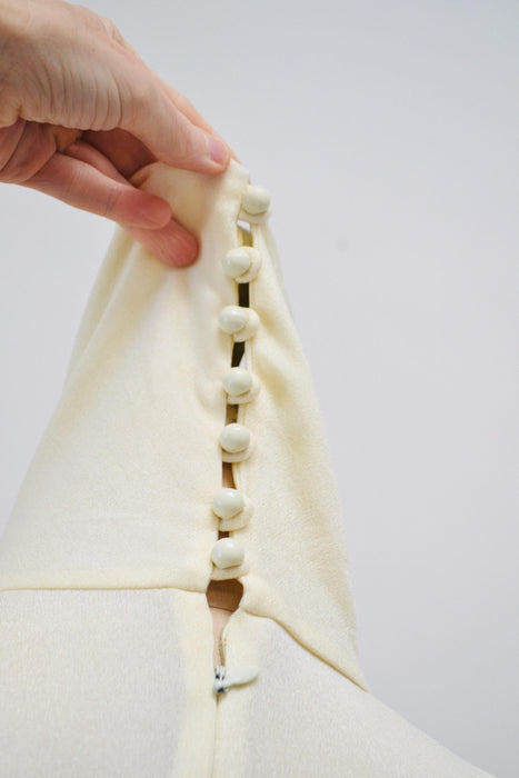 Vintage 70s off White Cream Turtle neck Bodysuit Brief Body Suit Leotard Turtle Neck long sleeve Medium//  Vintage Cream Turtleneck bodysuit
