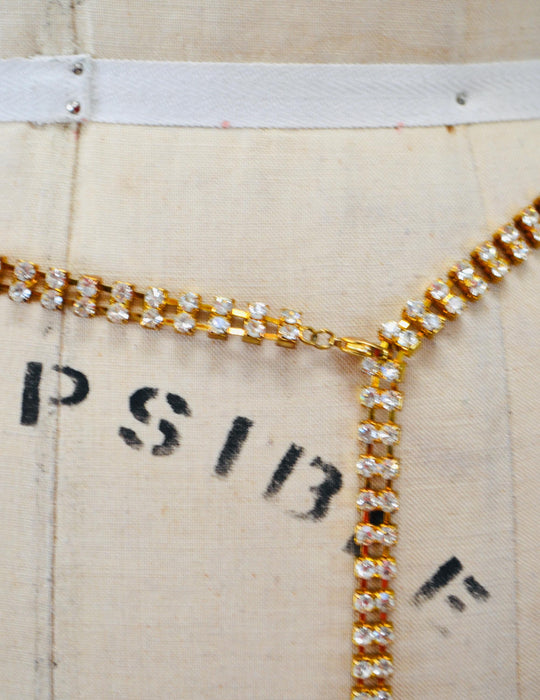90s Vintage Thin Gold Rhinestone Belt Small Medium large Rhinestone Wedding Belt Rhinestone Cowboy Metallic Belt Small Medium Large