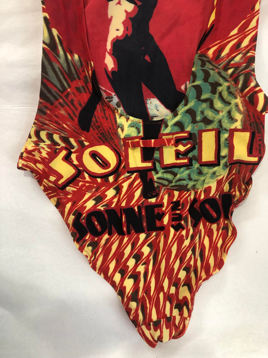 90s Vintage Jean Paul Gaultier Soleil High Cut Swim Suit Small Lady Print Swimsuit One Piece High Cut Red black Vintage Gaultier Soleil