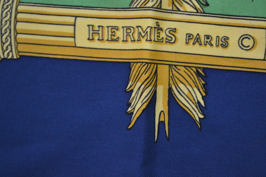Vintage Hermès Twill Silk Scarf Hermes Arms of the United States Bicentennial Print Silk Scarf USA Map Silk Scarf Wrap Hermes Silk Head Wrap