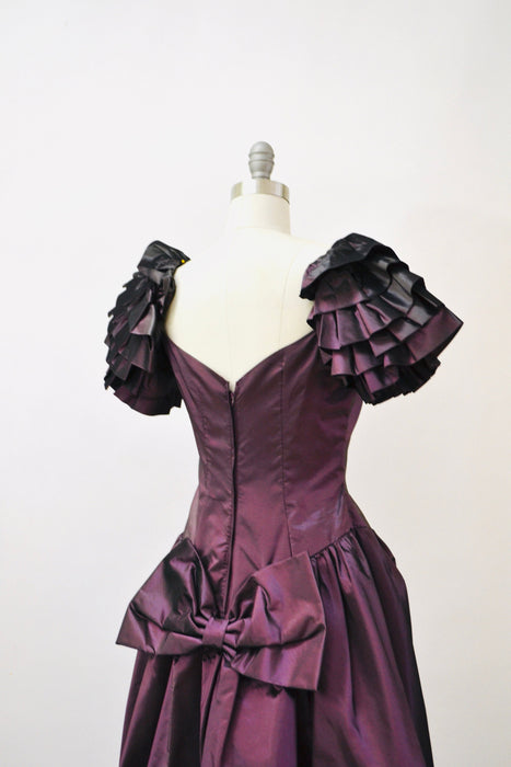 80s 90s Ball Gown Dress Purple 80s Prom Party Dress XS Small // Vintage 80s Pageant Princess Dress Ball gown Party Dress Cinderella