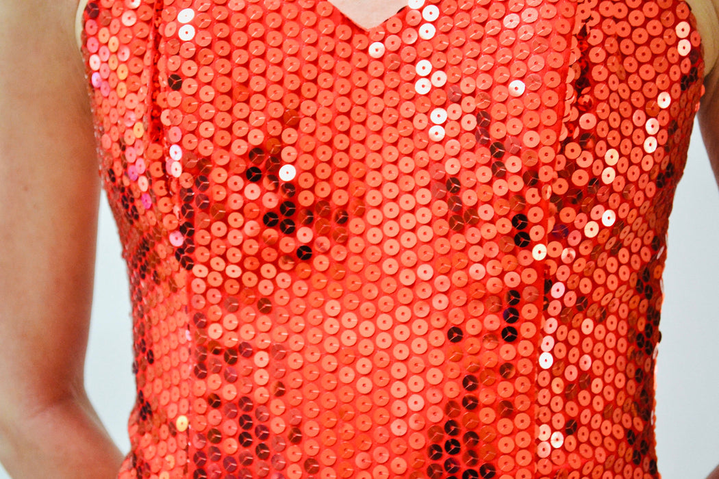 Vintage 80s Prom Dress Red Sequin Dress XXS XS Small// 80s Party Red Sequin Dress Flamenco Ruffle Barbie Pageant Drag Queen Alyce Designs