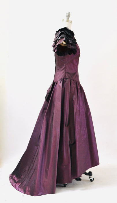 80s 90s Ball Gown Dress Purple 80s Prom Party Dress XS Small // Vintage 80s Pageant Princess Dress Ball gown Party Dress Cinderella