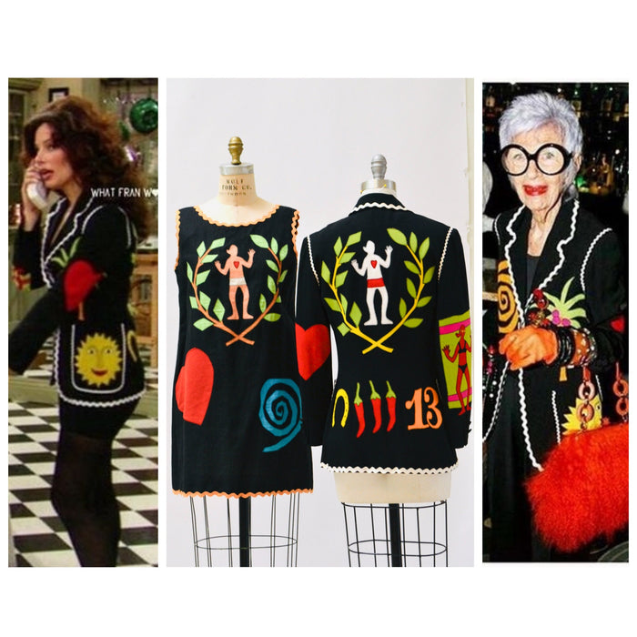 90s Vintage Moschino Dress With Heart Pocket Black Linen Dress Cheap & Chic made in Italy Small Medium Black Moschino Dress 1995 The Nanny