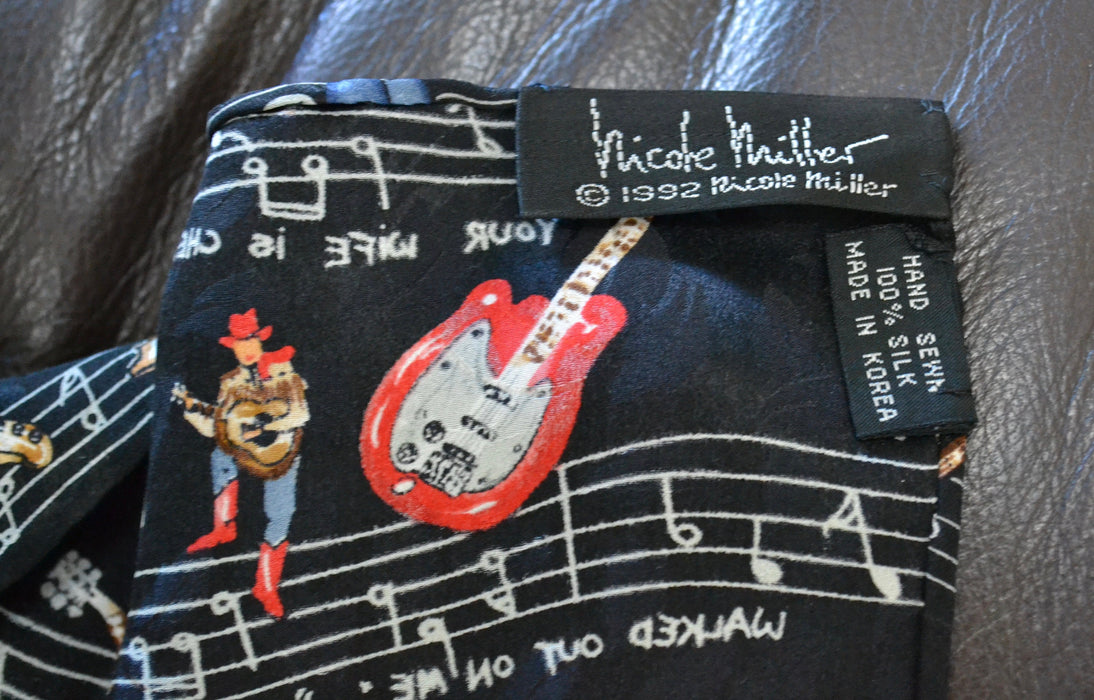 90s Vintage Country Music Scarf Wrap With Dolly Parton Vintage Nicole Miller Large Silk Scarf Music Nashville Grand Ole Opry Guitar