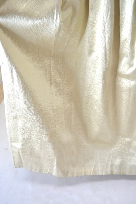 90s Vintage Gold Metallic Dress Ball Gown Halter Neck XS Small 90s Prom Dress Wedding Dress Gold Metallic Crinoline skirt Princess Dress