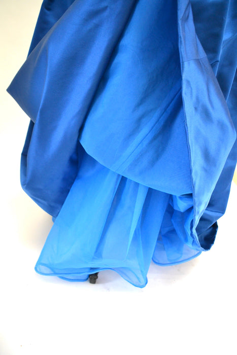 80s 90s Ball Gown Dress Blue Teal 80s Prom Party Dress Small Medium // Vintage 80s Pageant Princess Dress Ball gown Party Dress Cinderella