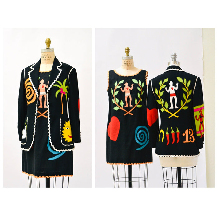 90s Vintage Moschino Dress With Heart Pocket Black Linen Dress Cheap & Chic made in Italy Small Medium Black Moschino Dress 1995 The Nanny