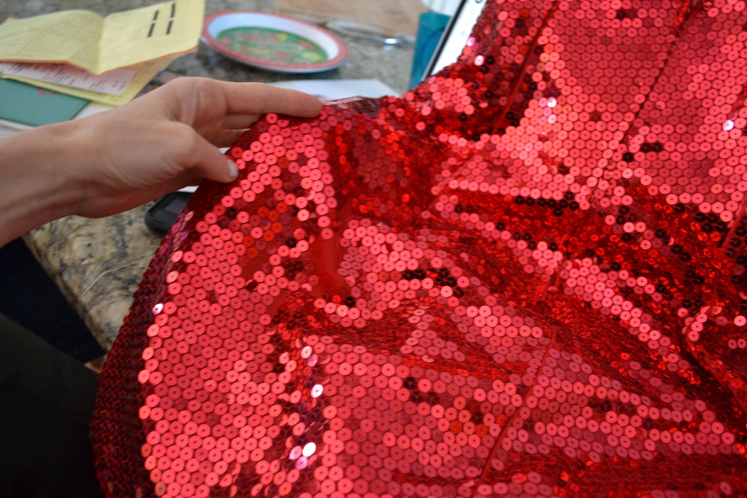 80s Prom Dress Red Sequins Small Medium// Vintage 80s Pageant Dress Red Sequin Strapless Dress 80s Metallic Prom Party Red Sequin Dress