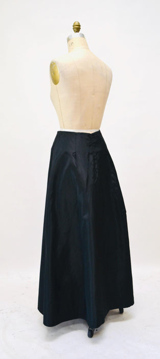 Vintage Black Ball Gown Skirt Black Long Evening Gown Crinoline Skirt// Black Gown Long Skirt with Crinoline Small Medium Scott McClintok