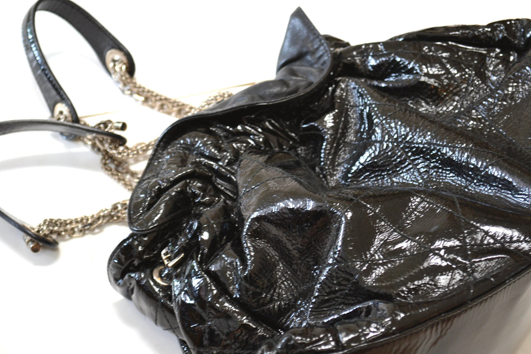 Vintage Y2k Patent Leather Cannage Christian Dior Bag Purse Vintage Black Dior Hobo Quilted Le Trente Black Patent Leather Shoulder Bag
