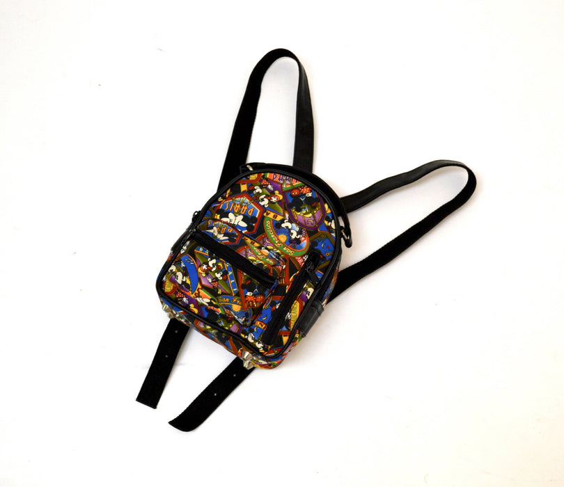 Vintage Nicole Miller Mickey Mouse Disney Back Pack// 90s Mickey Mouse Disney Back Pack Mini Bag Purse