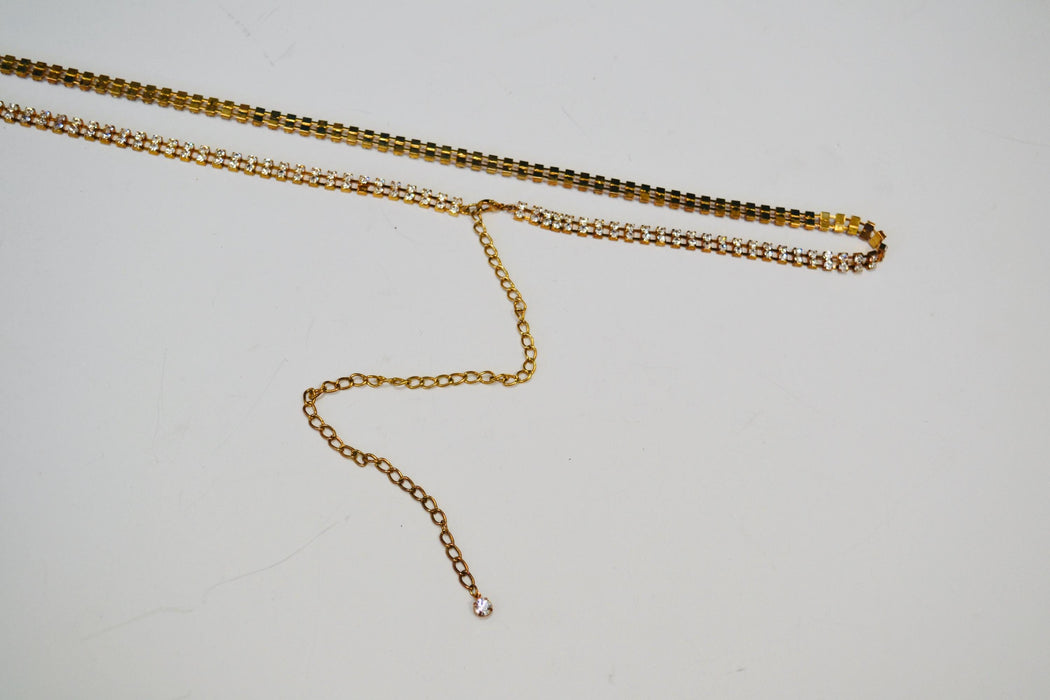 90s Vintage Thin Gold Rhinestone Belt Small Medium large Rhinestone Wedding Belt Rhinestone Cowboy Metallic Belt Small Medium Large