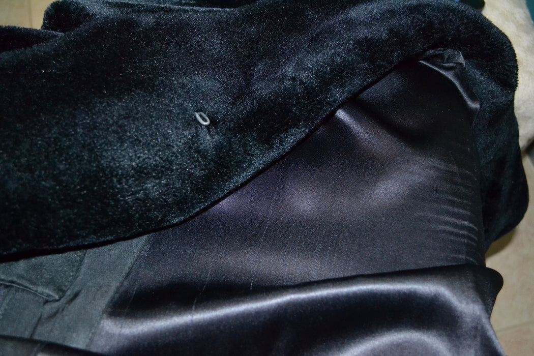 Vintage Black Faux Fur Jacket Coat Medium Large By Doony Brook // Vintage  Black Vegan Fur Coat Jacket Size Small Medium