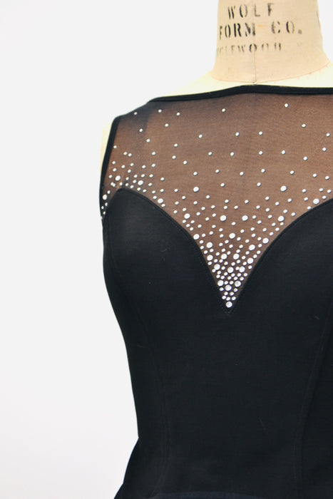 90s Black Sheer Body Suit Cache Size Medium // Black Body Suit Sheer Mesh Thong Body Suit Size Small Medium Long sleeve Mock Neck Body Suit