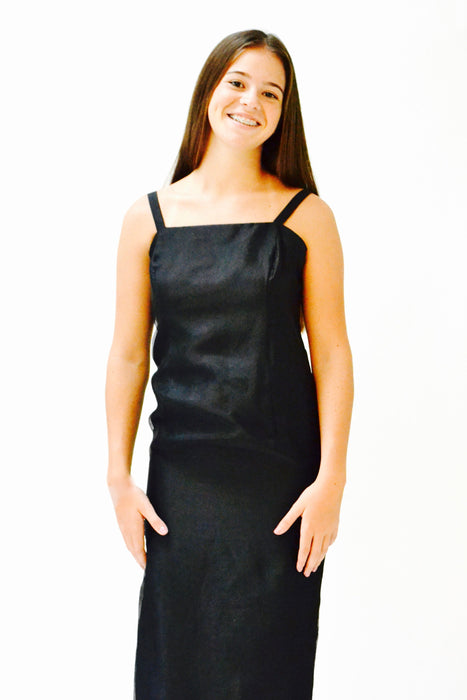 90s Vintage Black Prom Dress Sleeveless Tank Dress Black Evening Gown Small Medium // 90s Long Black Evening gown Tank Dress Small Medium