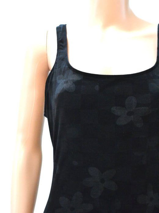 90s Vintage Black Velvet Swim Suit Black One Piece Black Velvet High cut swimsuit Size Medium Large by Sessa Flower Embossed Velvet Swimsuit