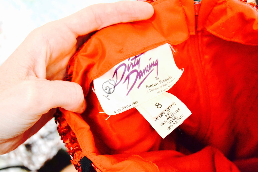 Vintage Red 80s Party Prom Dress Sequin Evening Gown Strapless Red XS Small// 80s Prom Pageant Dress Red Sequins Strapless Gown XS Small