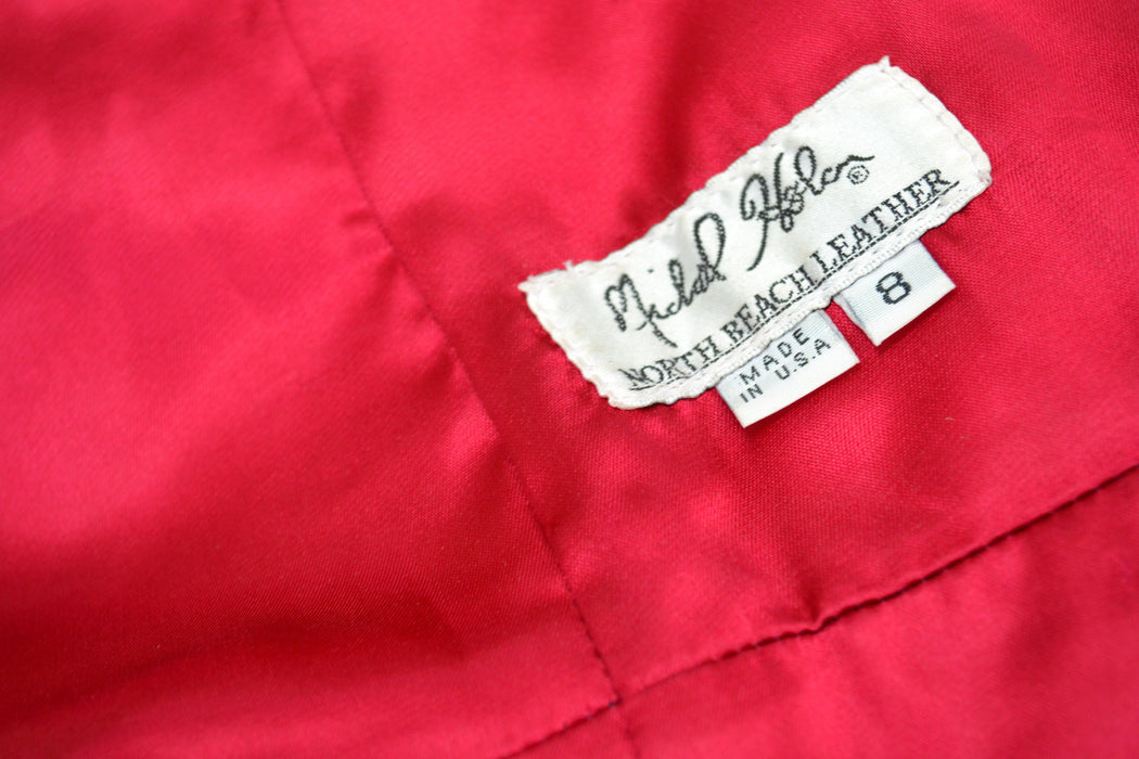 2000s Y2k Pink Leather Jumpsuit Cat Suit Pink Leather Lace up Sexy Jumpsuit By Michael Hoban North Beach Leather Size XS Small
