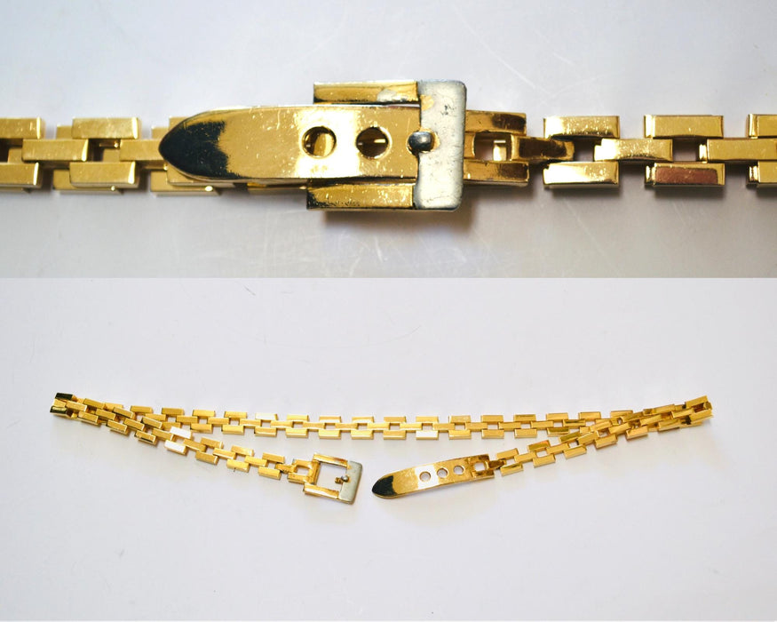 80s 90s Vintage Gold Chain Link Belt Gold Wedding Chain Thin Gold Metal Belt Small Medium 25-26 1/2"