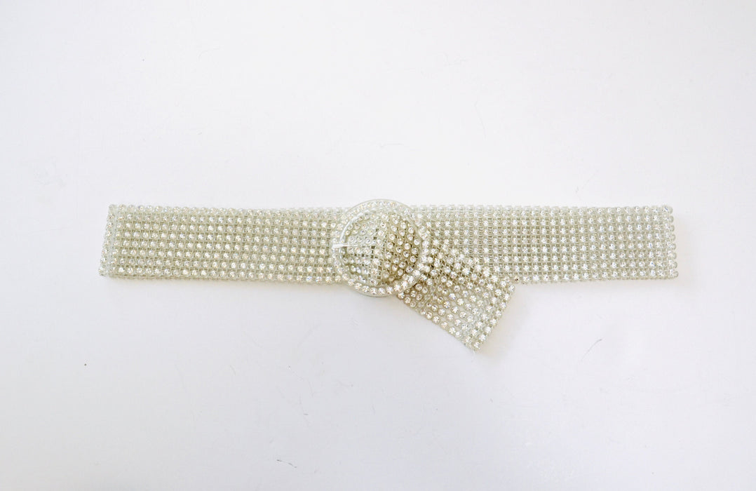 80s Vintage Rhinestone Belt Small Medium large Rhinestone Wedding Belt Rhinestone Cowboy Metallic Belt Small Medium Large
