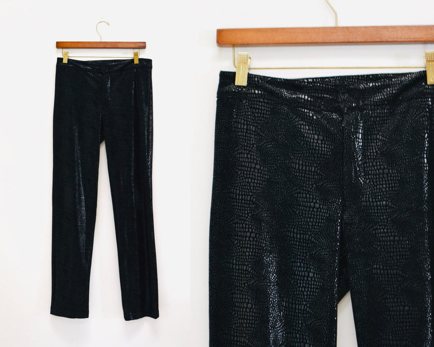 90s 2000s y2k Vintage Club Wear Halter top Pants Black Velvet Halter Top Velvet Pants By Betsy Johnson Medium 2000s Velvet Party Pants Top