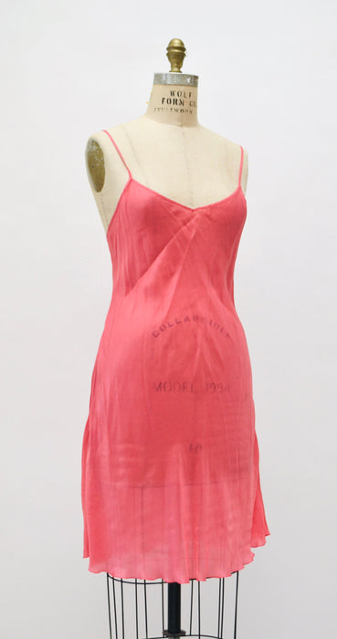 2000s Y2K Vintage Pink Silk Ruffle Chiffon Dress With Moschino Cheap & Chic made in Italy Small Medium Black Moschino