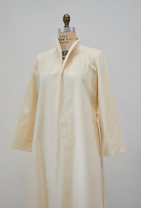 80s 90s Vintage White Cream Jacket Trench Coat White Faux Suede Jacket White Cream Ultra Suede Vegan Jacket Small Medium Faux Leather Jacket