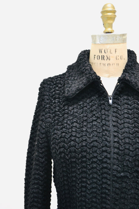 90s 2000s Vintage St. John Black Sweater Cardigan Jacket Size Small St John Vintage Black Boucle Jacket Sweater Cardigan Small