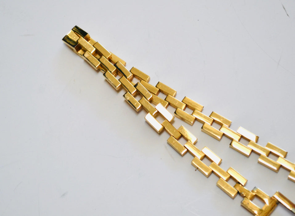 80s 90s Vintage Gold Chain Link Belt Gold Wedding Chain Thin Gold Metal Belt Small Medium 25-26 1/2"