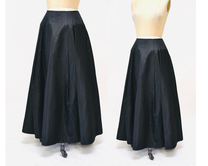 Vintage Black Ball Gown Skirt Black Long Evening Gown Crinoline Skirt// Black Gown Long Skirt with Crinoline Small Medium Scott McClintok