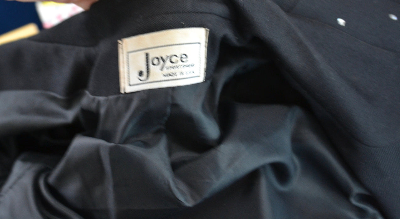 80s 90s Vintage Black Rhinestone Metallic Jacket Metallic Blazer Jacket Medium// 80s 90s Black Rhinestone Rockstar Glam Jacket Medium