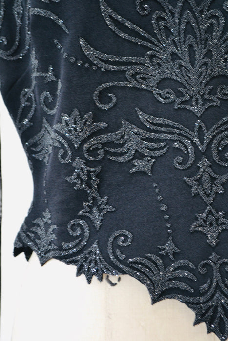90s Vintage Sheer Black Velvet Top 90s Party Sheer long Sleeve Top Medium Large // 90s Sheer Mesh Velvet Party Shirt Tadashi Inspired Top