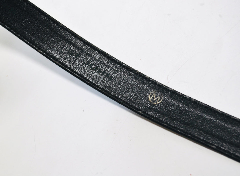 90s Vintage Gold Key Charm Black Leather Belt St John Wedding 90s Gold Black Leather Belt With Keys Small Medium Gold Black Designer Belt