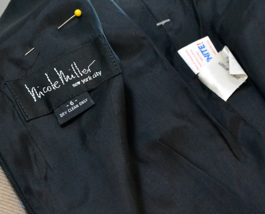 Vintage Christmas Dress Party Dress Nicole Miller Silk Dress MediumVintage Holiday Party Dress Black Silk Xmas Christmas Lights