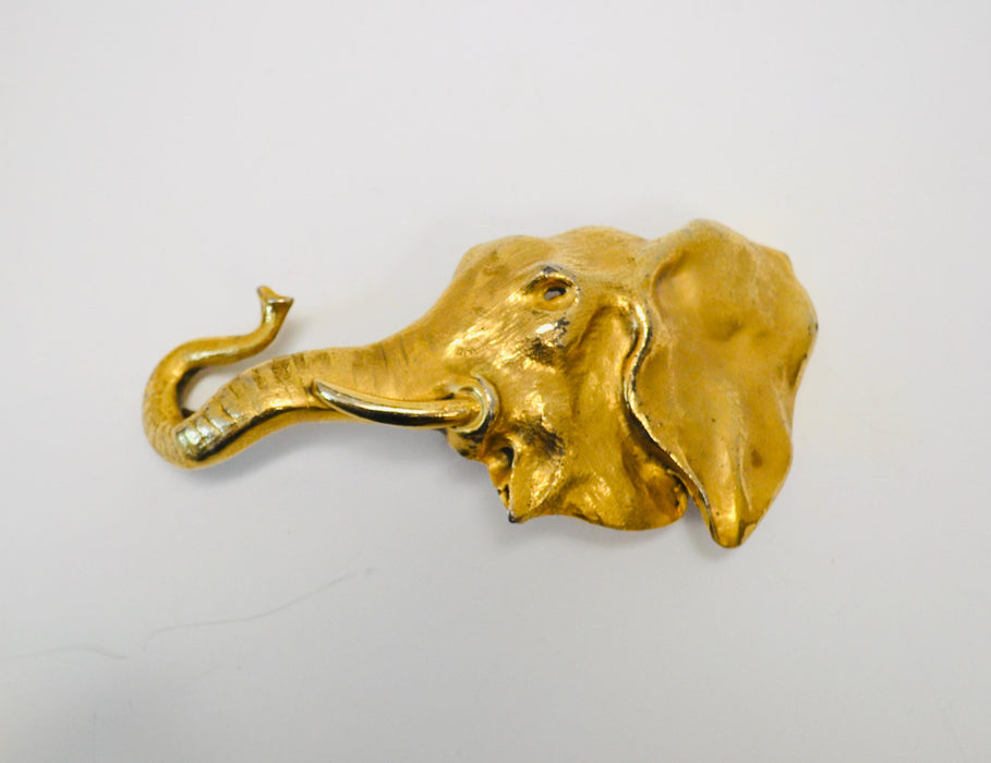 1980s Vintage Gold Elephant Metallic Belt Buckle Vintage Christopher Ross 1980 Elephant Belt Buckle Gold Animal Belt Large 80s Gold Belt