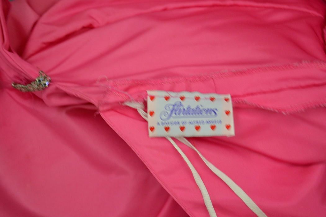 80s 90s Vintage Pink Party Prom Dress XS small Pink Halter Neck dress // Vintage 80s Party Cocktail Dress Crinoline Barbie Marilyn Monroe