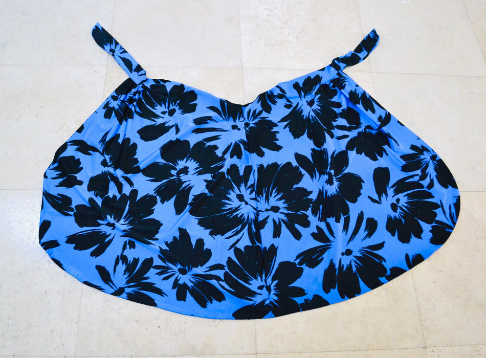 1970s 80s Swimsuit One Piece and Wrap Skirt Beach Coverup Set By DeWeese Designs Floral One Piece Swim Set with skirt 70s 80s Pool Party