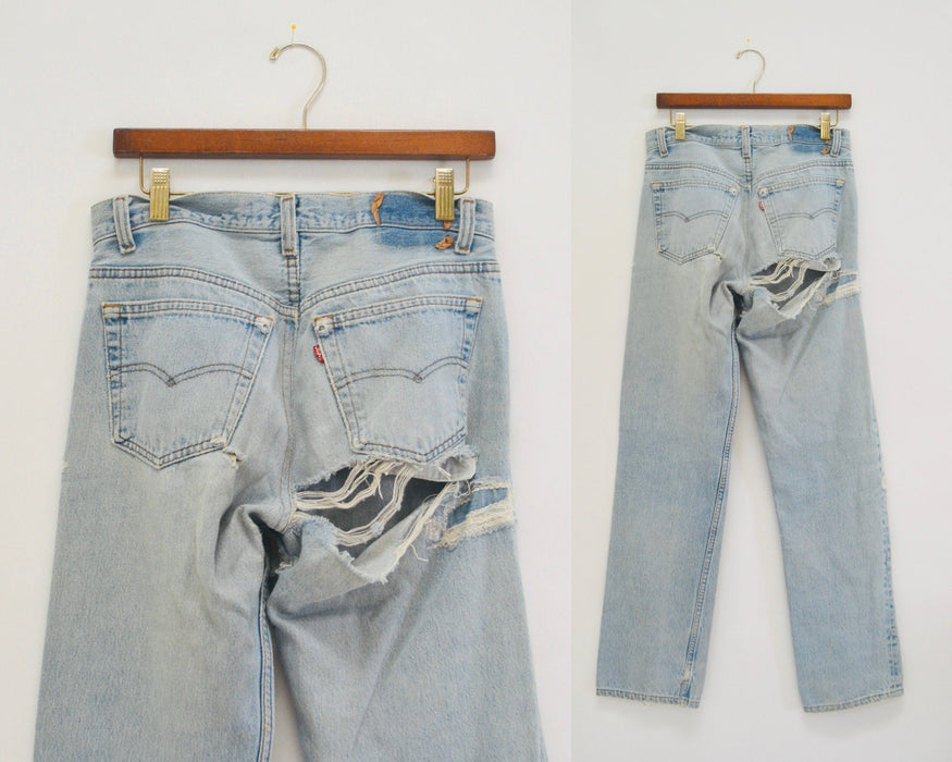 80s Vintage Leslie Hamel Jeans Pants Vintage Levis Hand painted Love Peace Denim Jeans Levis Pop Art Vintage Levis Medium Jeans Madonna