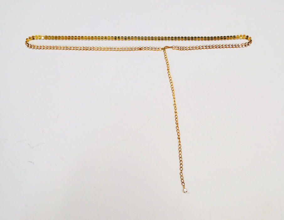 90s Vintage Thin Gold Rhinestone Belt Small Medium large Rhinestone Wedding Belt Rhinestone Cowboy Metallic Belt Small Medium Large