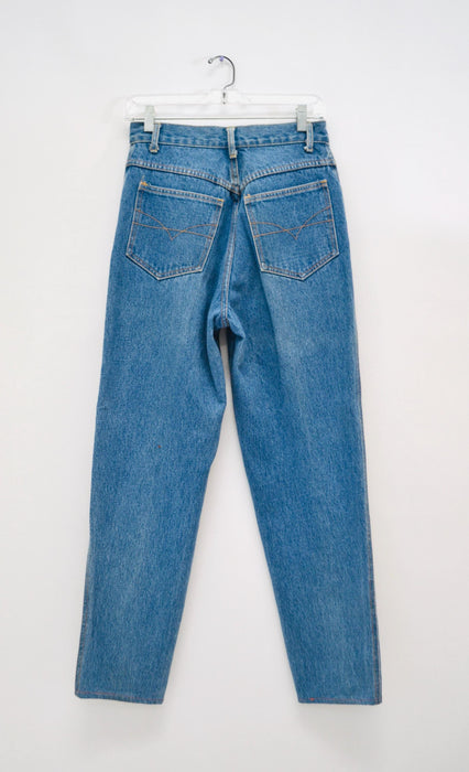 80s 90s Vintage Gold Studded Jeans Pants High Waisted Jeans Rhinestone XOXO love Gold Studded Denim Metallic jeans Small medium 4 6 8