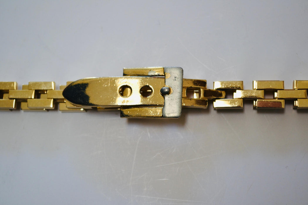 80s 90s Vintage Gold Chain Link Belt Gold Wedding Chain Thin Gold Metal Belt Small Medium 25-26 1/2"