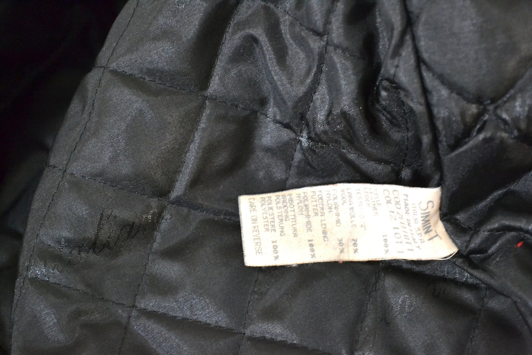 Vintage Moschino Leather Jacket Black Love Peace Heart Red and Black Navy Moschino Jeans ITaly Pop Art Rainbow Gay Pride Leather Jacket
