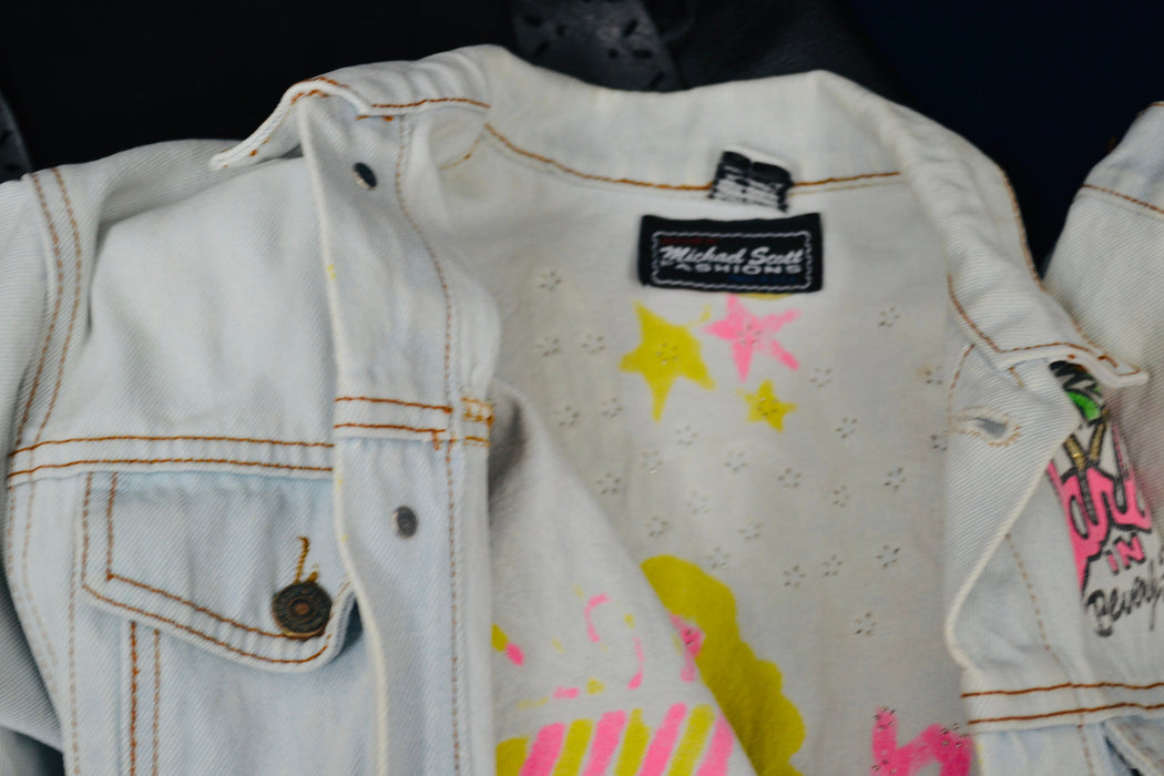 80s Vintage Barbie Jacket Denim Girls Large Kids Hollywood Barbie JEAN Jacket Barbie Party Rhinestone Jacket Airbrushed Tony Alamo Inspired