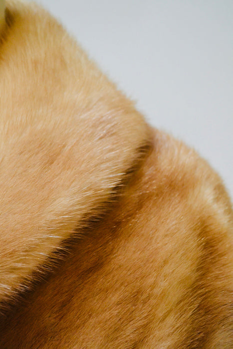 Vintage Mink Stole Honey Blonde Vintage Fur Stole Cape// Vintage Fur Cape in Blonde Cream Brown Winter Wedding