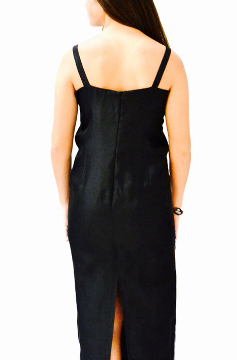 90s Vintage Black Prom Dress Sleeveless Tank Dress Black Evening Gown Small Medium // 90s Long Black Evening gown Tank Dress Small Medium