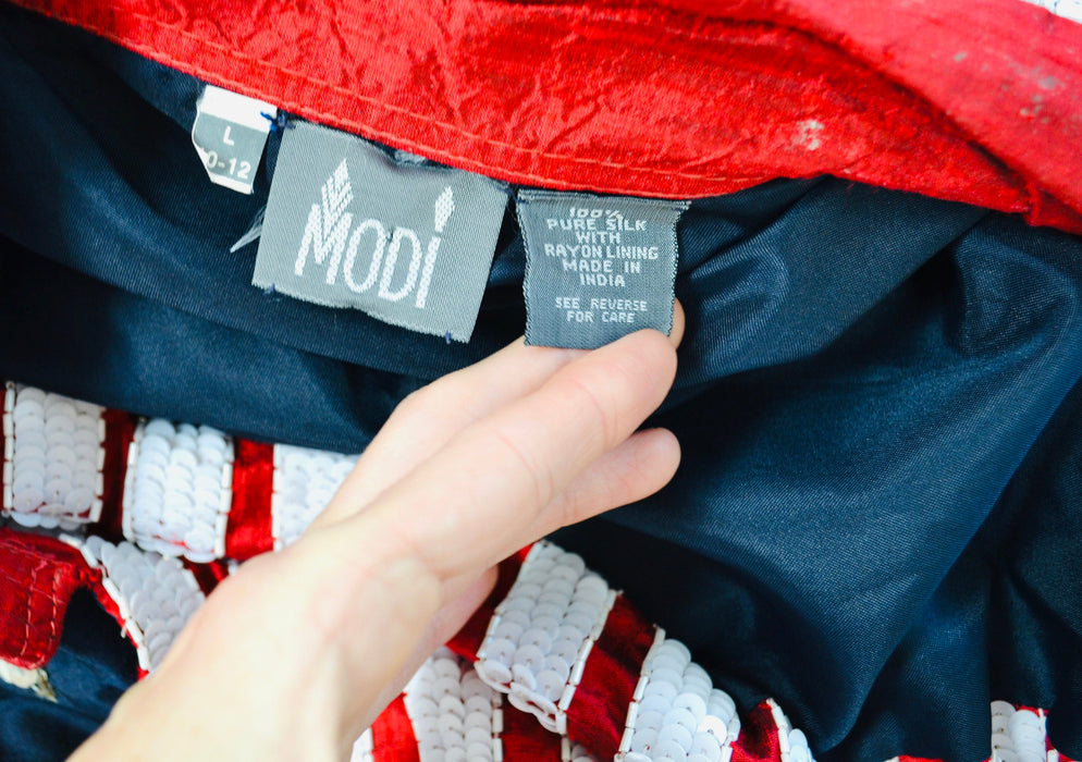 90s Vintage Sequin Jacket American Flag USA Large Modi// Vintage Sequin Moto Jacket Stars Stripes USA America Olympics Star Sequin Jacket